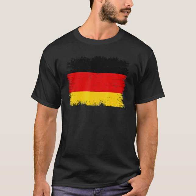 Vintage Germany Flag German Independence Day T-Shirt (Front)