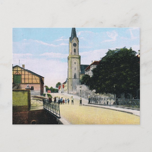 Vintage Germany, Germersheim Ringstrasse Postcard (Front)