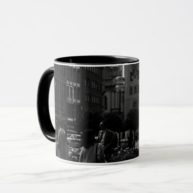 Vintage Germany Munich Church Marienplatz 1970 Mug (Front Left)