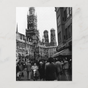 Vintage Germany Munich Frauenkirche Frauenplatz Postcard