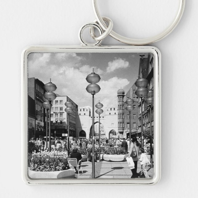 Vintage Germany Munich Towngate Karistor 1970 Keychain (Front)
