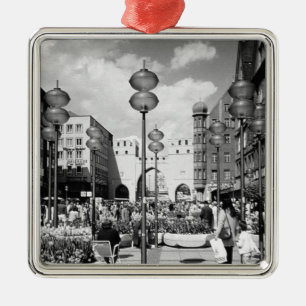 Vintage Germany Munich Towngate Karistor 1970 Metal Ornament
