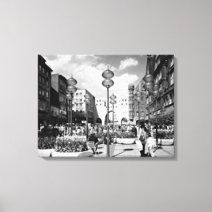 Vintage Germany Munich Towngate Karistor Canvas Print