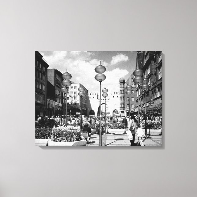 Vintage Germany Munich Towngate Karistor Canvas Print (Front)
