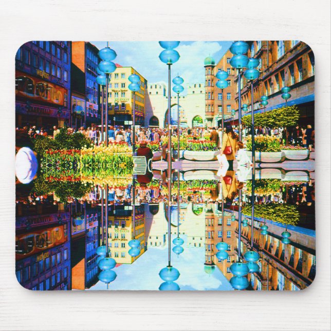 Vintage Germany Munich Towngate Karistor Mouse Pad (Front)
