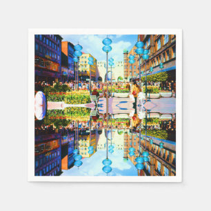 Vintage Germany Munich Towngate Karistor Napkin