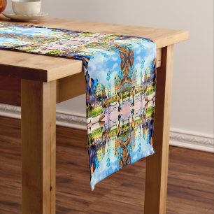 Vintage Germany Munich Towngate Karistor Short Table Runner