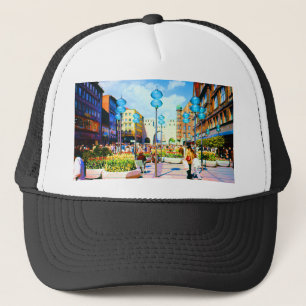 Vintage Germany Munich Towngate Karistor Trucker Hat