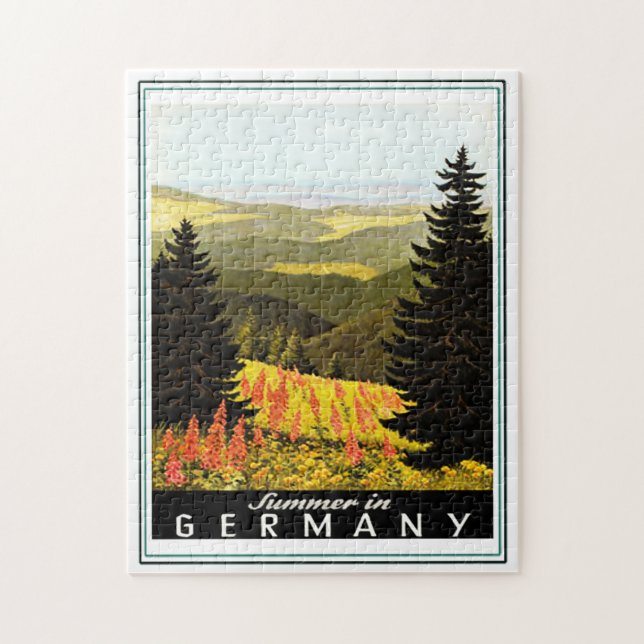 Vintage Germany Summer Travel Poster Puzzle (Vertical)