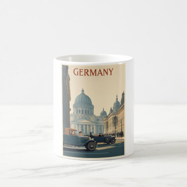 Vintage Germany Travel - Berlin Cityscape Art Coffee Mug (Center)