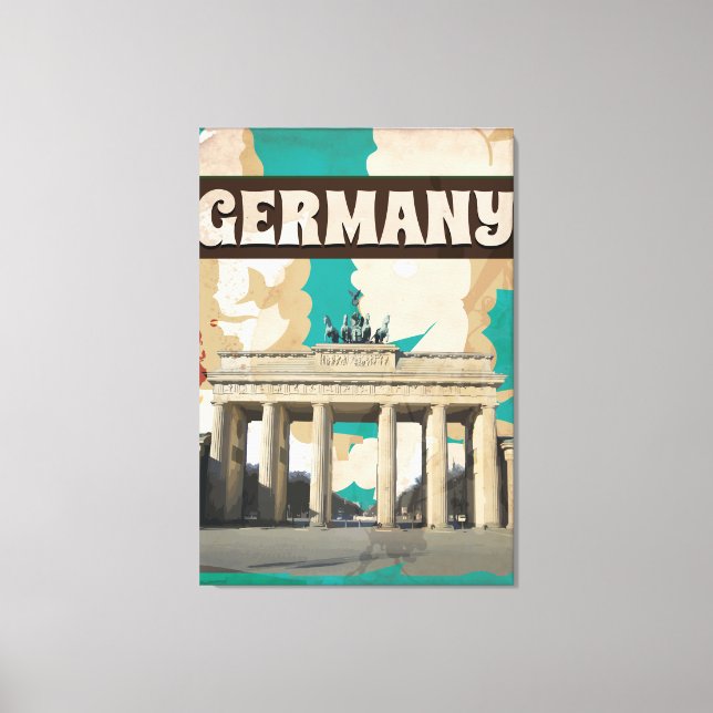 VINTAGE GERMANY TRAVEL POSTER CANVAS PRINT (Front)