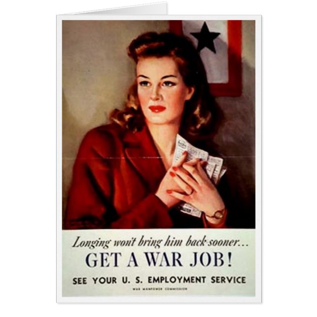 Vintage Get A War Job Women's Poster (Front)