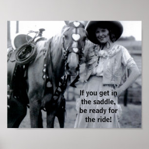 Vintage - Get in the Saddle, Poster