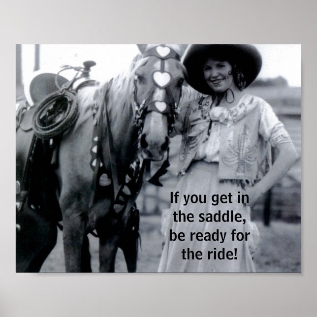 Vintage - Get in the Saddle, Poster (Front)