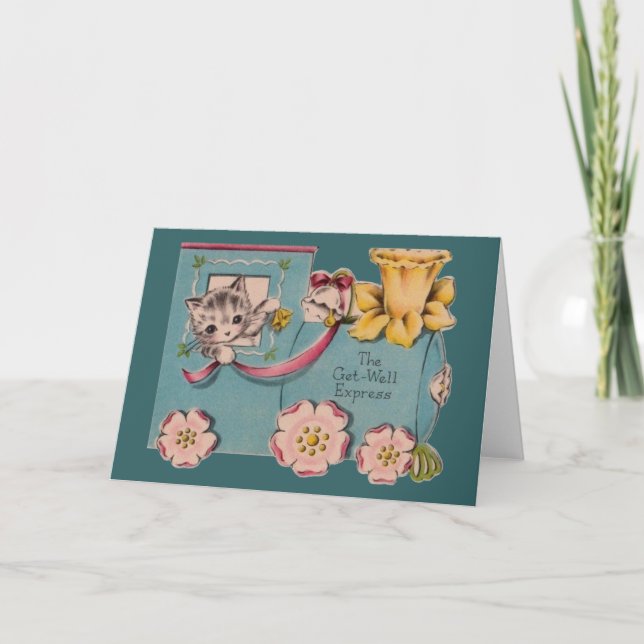 Vintage Get Well Greeting Card (Front)