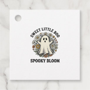 Vintage Ghost Floral Cute Halloween Boo Bouquet_1 Favour Tags
