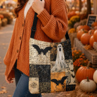 Vintage Ghost Halloween Collage Gothic Bag