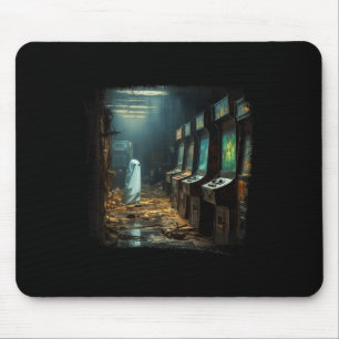 Vintage Ghost Halloween Ghost in An Abandoned Arca Mouse Pad