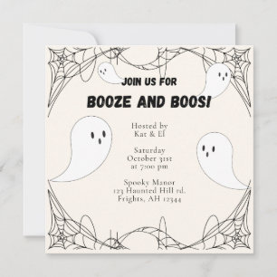 Vintage Ghost Halloween Invitation