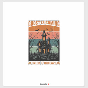 Vintage Ghost Is Coming Haunted House Halloween De