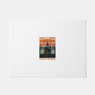 Vintage Ghost Is Coming Haunted House Halloween De Doormat
