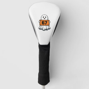 Vintage Ghost Number 67 Halloween Shirt Design_1 Golf Head Cover