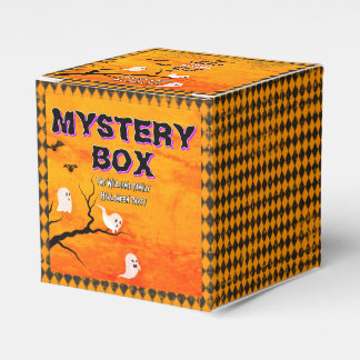 Vintage Ghost Treat Tricks Halloween Party Mystery Favor Box