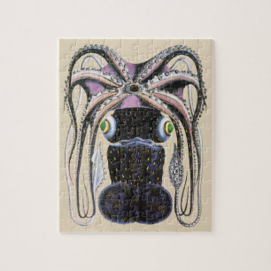 Vintage Giant Octopus or Squid, Marine Life Animal Jigsaw Puzzle