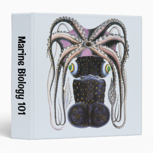 Vintage Giant Squid or Octopus, Marine Life Animal Binder