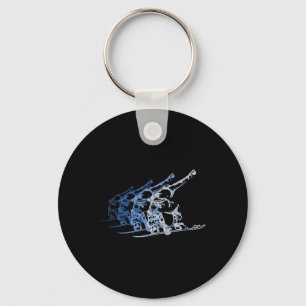 Vintage Gift For Snowboarder Wintersport Retro Sno Keychain