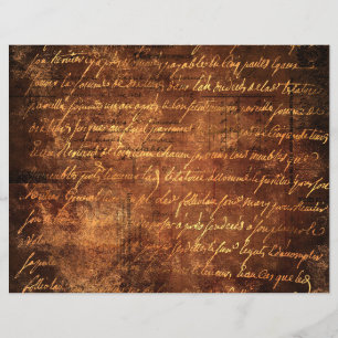 Vintage Gilded Brown Gold Scrapbook Paper