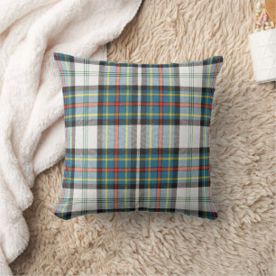 Vintage Gillies Dress Clan Ancient Tartan Throw Pillow