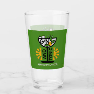 Vintage Gin And Tonic Art Glass
