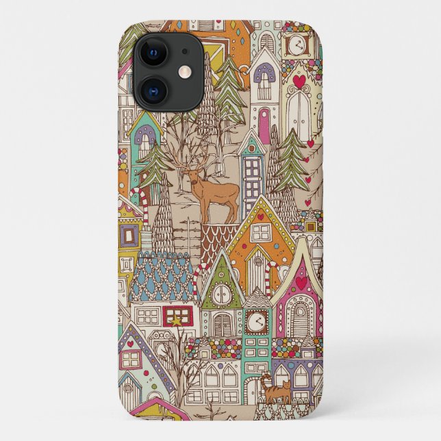 vintage gingerbread town Case-Mate iPhone case (Back)