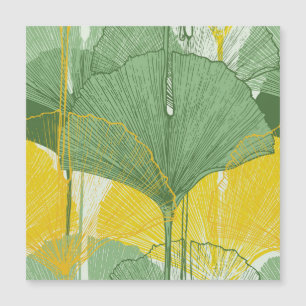 Vintage Ginkgo Biloba: Tropical Leaves