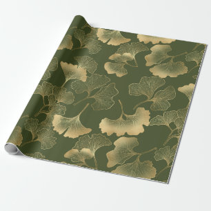 Vintage Ginkgo Leaf Pattern Wrapping Paper