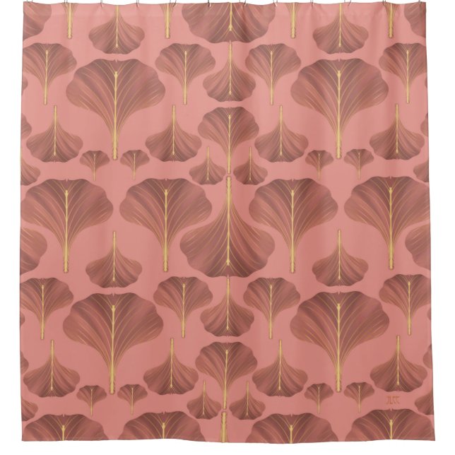 Vintage Ginkgo Pink Floral Pattern  (Front)