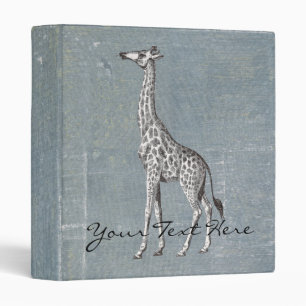 Vintage Giraffe Binder
