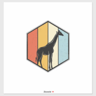 Vintage Giraffe Geometric Safari Vector Shirt_1