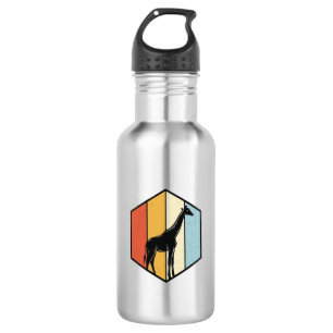 Vintage Giraffe Geometric Safari Vector Shirt_1 532 Ml Water Bottle