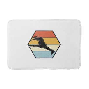 Vintage Giraffe Geometric Safari Vector Shirt_1 Bath Mat