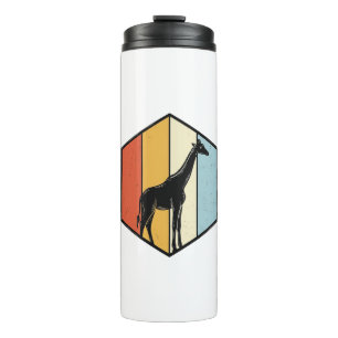 Vintage Giraffe Geometric Safari Vector Shirt_1 Thermal Tumbler
