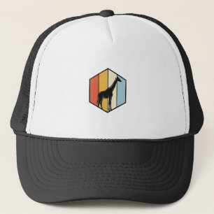 Vintage Giraffe Geometric Safari Vector Shirt_1 Trucker Hat
