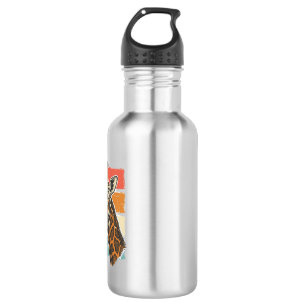 Vintage Giraffe Head Retro Sunset Vector Design_1 532 Ml Water Bottle