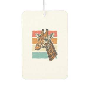 Vintage Giraffe Head Retro Sunset Vector Design_1 Air Freshener
