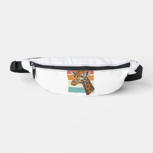 Vintage Giraffe Head Retro Sunset Vector Design_1 Fanny Pack