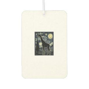 Vintage Giraffe Starry Night Engraving Shirt_1 Air Freshener