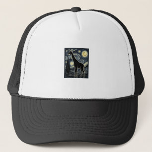 Vintage Giraffe Starry Night Engraving Shirt_1 Trucker Hat