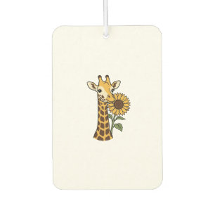 Vintage Giraffe Sunflower Vector Design_1 Air Freshener