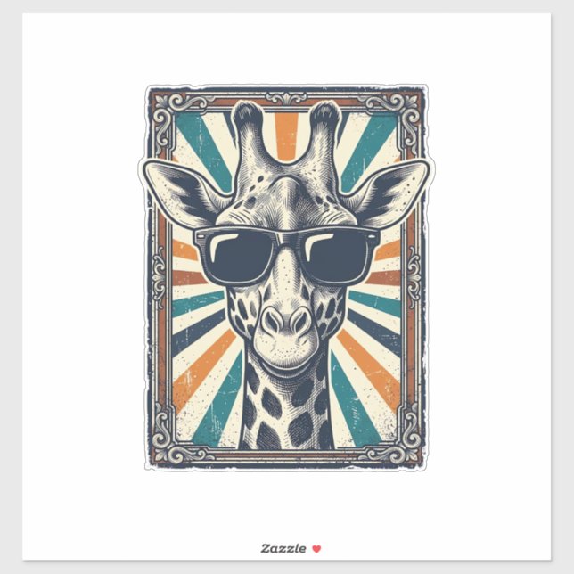 Vintage Giraffe Sunglasses (Sheet)